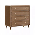 Kommode 80 x 40 x 95 cm in Braun aus Holz mit 4 Schubladen im Retro-Stil