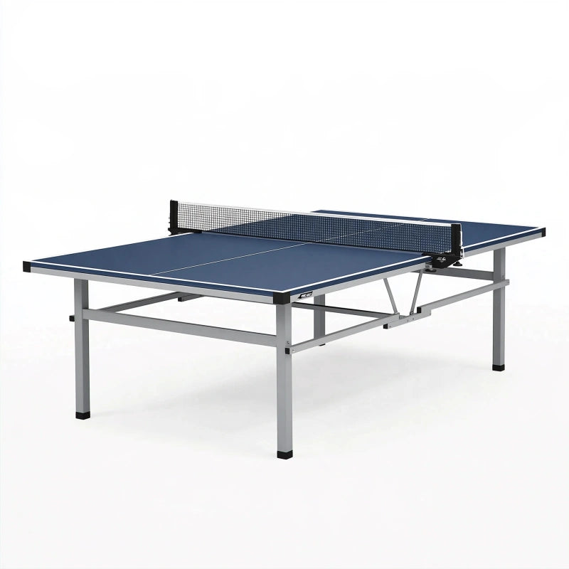 Tischtennistisch 274 x 152.5 x 76 cm Stahl Blau mit Netz für Innenräume