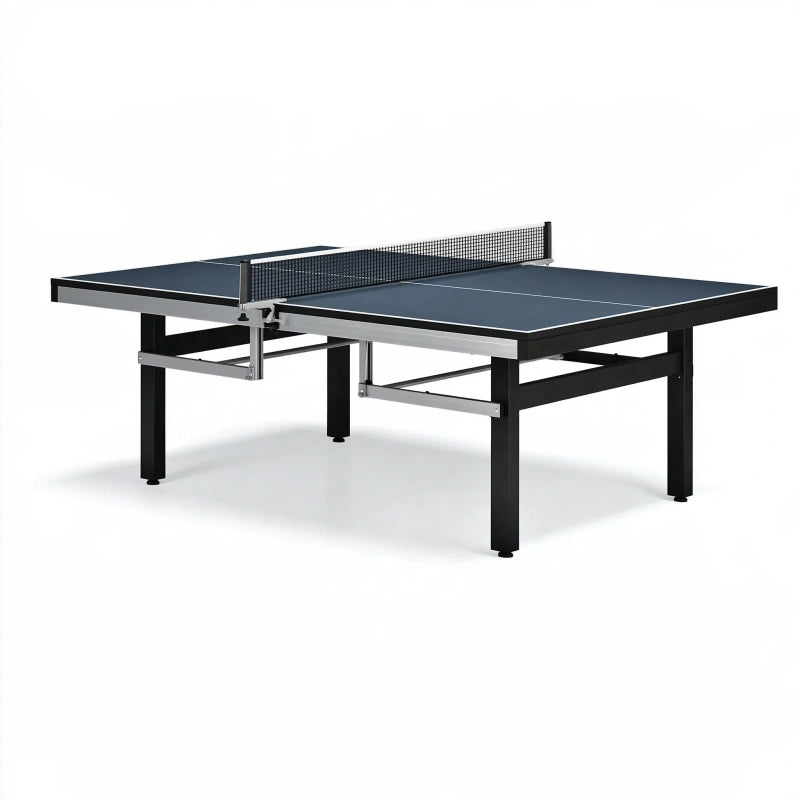 Tischtennistisch 274 x 152.5 x 76 cm Stahl Holzwerkstoff Blau Schwarz klappbar